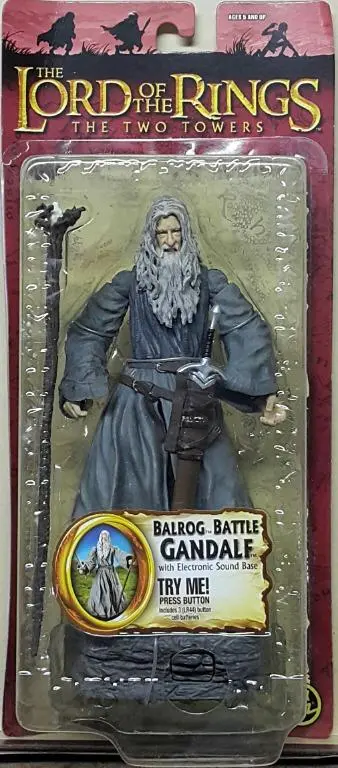 Toy Biz 81569 魔戒二部曲 雙城奇謀 大戰炎魔 甘道夫 連發聲台座 伊恩麥基倫 The Lord Of The Rings The Two Towers Balrog Battle Gandalf With Electronic Sound Base Ian Mckellen (Lotr) 1113147537 1