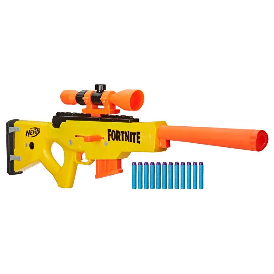 Nerf Fortnite Basr-L Bolt Action, Clip Fed Blaster - Includes Removable Scope, 6-Dart Clip And 12 Official Nerf Elite Darts 1