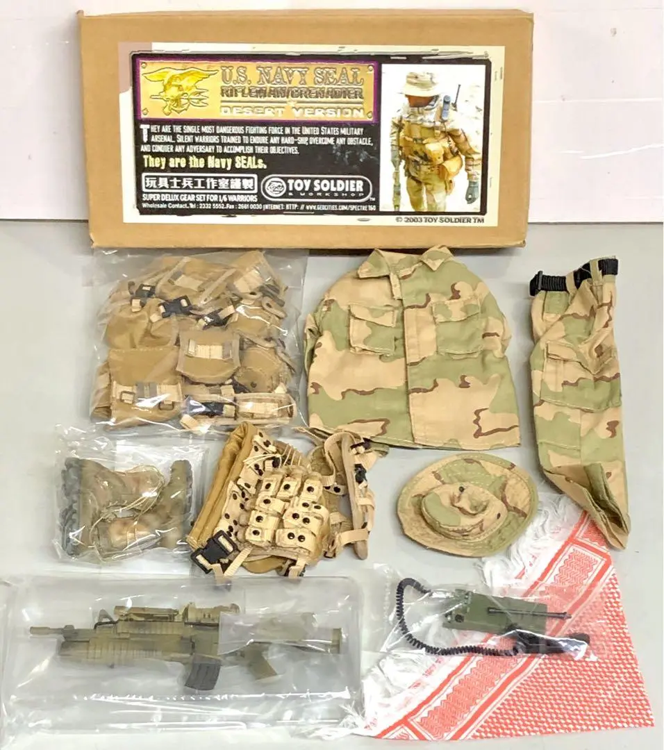 Toy Soldier 玩具士兵工作室us Navy Seal Rifleman / Grenadier Desert Version Super Deluxe Gear Set For 1/6 Warrior Figure (Elt-24-479) 1