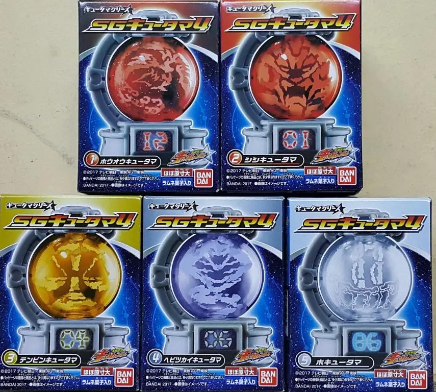 Bandai 16039 宇宙戰隊九連者 星玉系列 鳳凰 獅子 天秤 蛇夫 船帆 盒蛋套裝 Uchu Sentai Kyuranger Kyutama Series Sg Kyutama 4 Houou Shishi Tenbin Hebitsukai Ho Set (Epc-1830-36S) L 1
