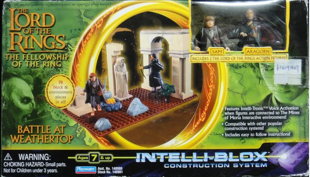 Playmates Intelli-Blox Construction System 魔戒首部曲 魔戒現身 風雲頂之戰 山姆詹吉 亞拉岡 The Lord Of The Rings The Fellowship Of The Ring Battle At Weathertop Sam Aragorn 40901 B16091407 1