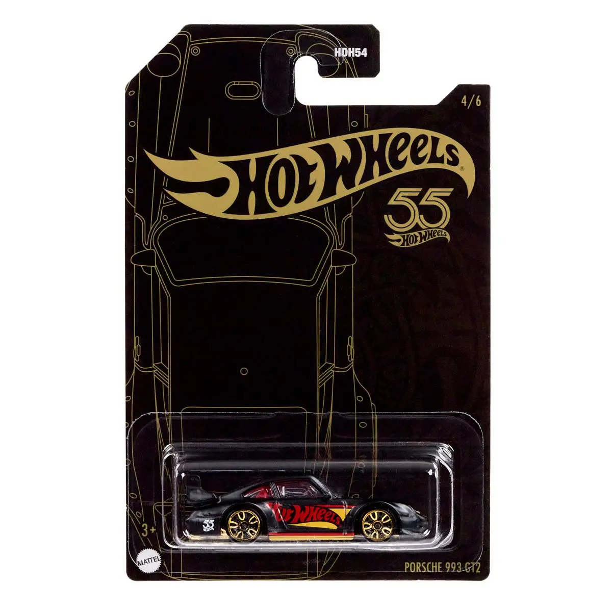 Hot Wheels 55Th Anniversary Pearl & Chrome 2023 'Porsche 993 Gt2 Diecast Car 1