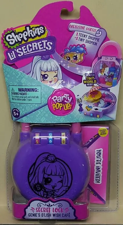 Moose 57225 小小秘密 保密鎖 美味咖啡館 Shopkins Lil' Secrets Party Pop Ups Secret Lock Genie's D'lish Wish Cafe Set (Epc-2209-20) 存 1