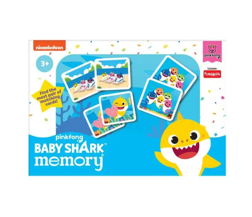 Funskool Baby Shark Mini Memory Game - Matching Picture Snap Pairs Game For Kids Age 3 Years And Up 1