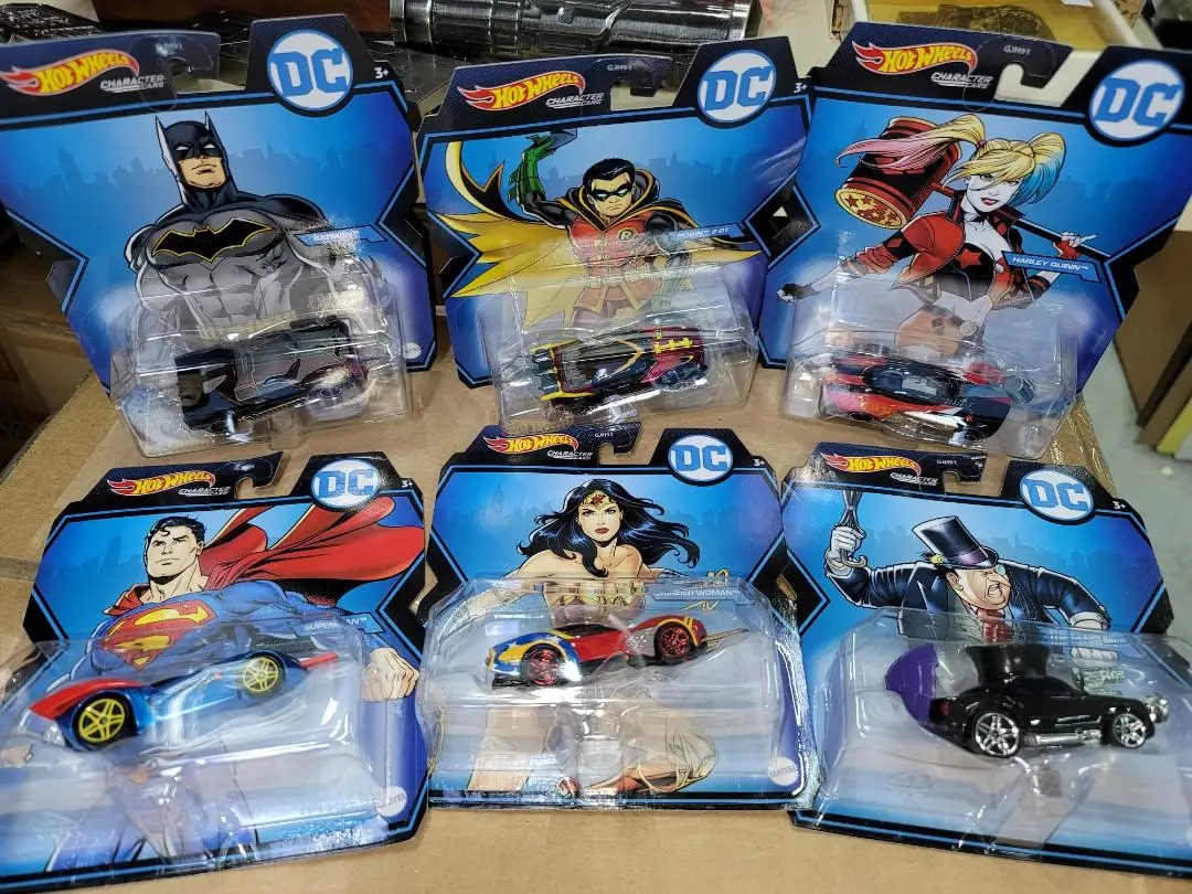 Hotwheels Character Cars Dc Set Of 6 Gjh91 Batman Robin Superman 1