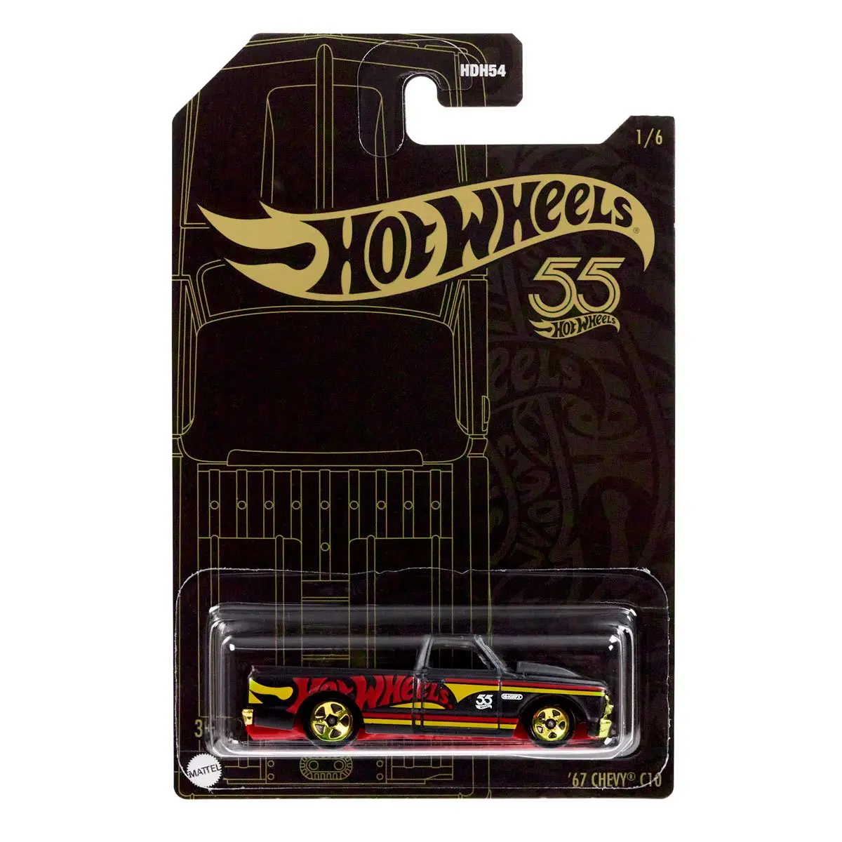 Hot Wheels 55Th Anniversary Pearl & Chrome 2023 '67 Chevy C10 Diecast Car 1