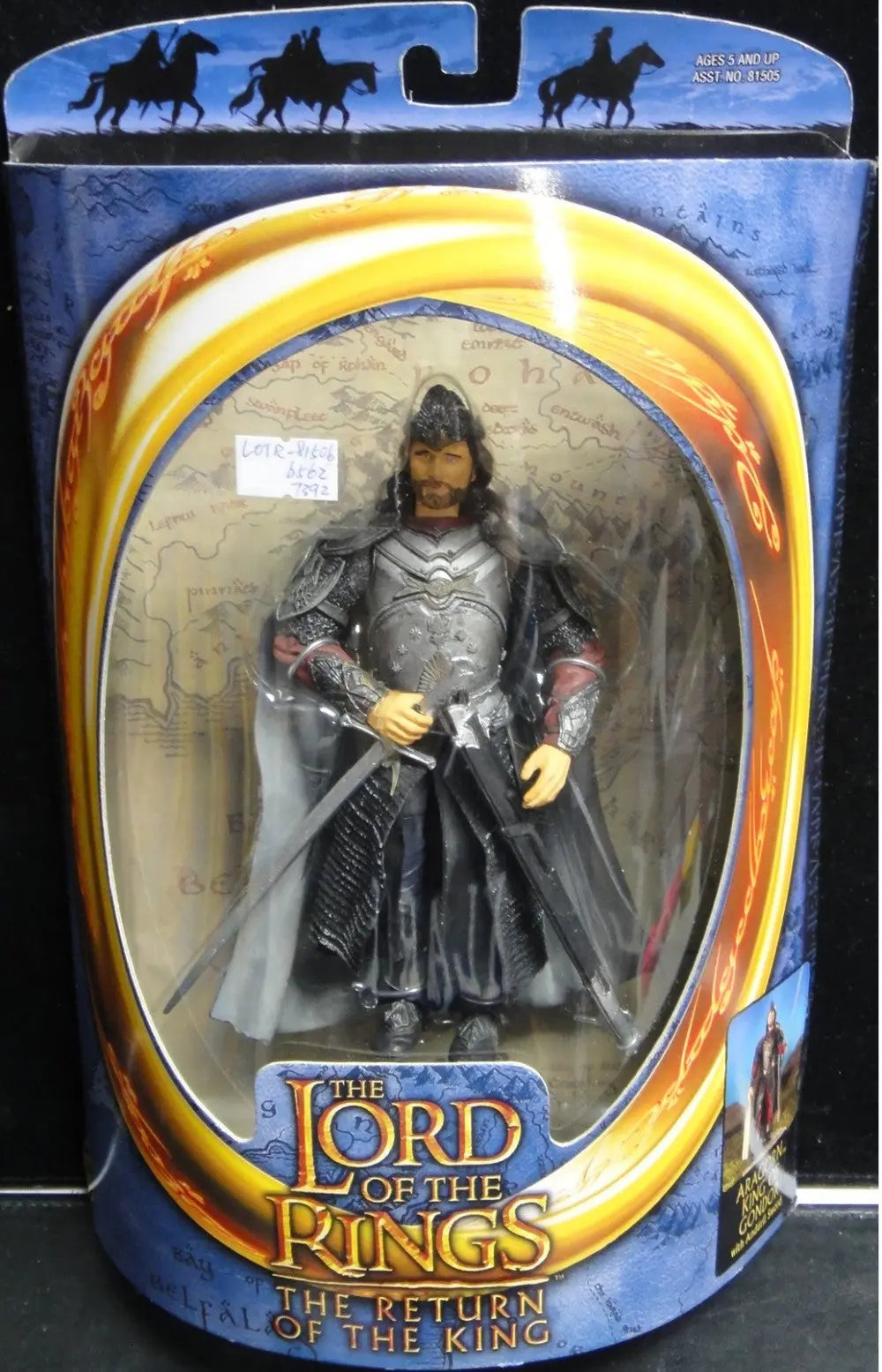 Toy Biz 魔戒三部曲 王者再臨 剛鐸之王 亞拉岡 維高摩天臣 The Lord Of The Rings The Return Of The King Aragorn King Of Gondor With Anduril Sword Viggo Mortensen (Lotr-81506) B5627392 1