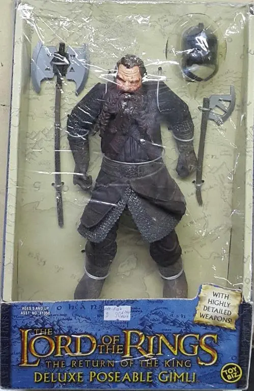 Toy Biz 81352 魔戒三部曲 王者再臨 1/6 金靂 尊懷士戴維斯 The Lord Of The Rings The Return Of The King Deluxe Poseable Gimli With Highly Detailed Weapons John Rhys Davies (Lotr) B31344654 特價發售 1