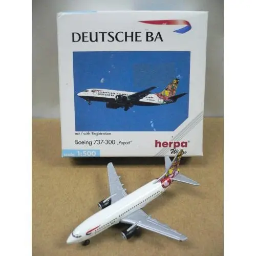 Herpa Wings 1/500 Deutsche Ba "Popart" Boeing 737-300 D-Adba (511506) 1