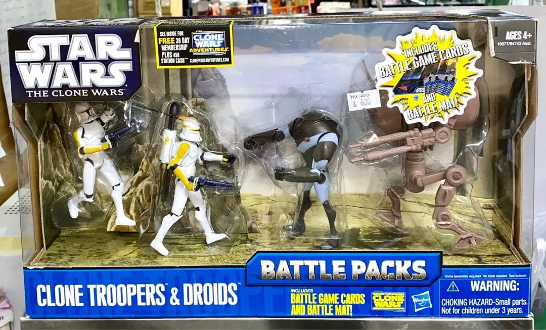 Hasbro 61560 Star Wars The Clone Wars Battle Packs Clone Troopers & Droids 3.5” Figures Set Retail Droid Super Battle Droid Piu-200 1