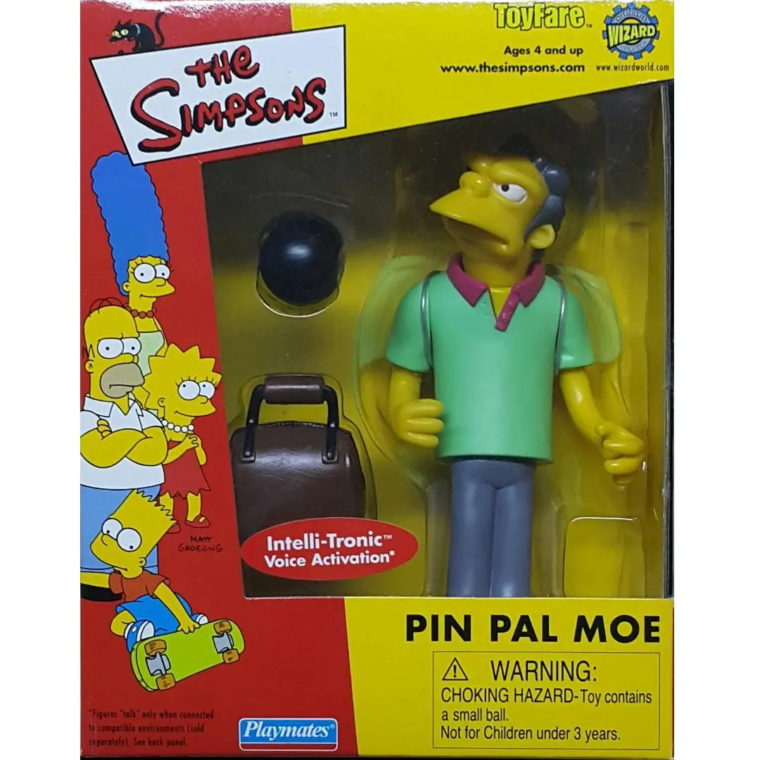 Playmates A1282 Toyfare Wizard 阿森一族 The Simpsons Intelli-Tronic Voice Activation Pin Pal Moe 1