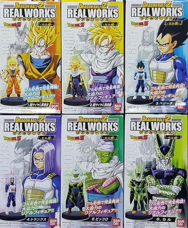 Bandai 49637 龍珠二世 斯路編 超級撒亞人孫悟空 超級撒亞人孫悟飯 比達 杜拉格斯 笛子魔童 斯路 盒蛋套裝 Dragon Ball Z Real Works Chapter Cell Super Saiyan Son Goku Super Saiyan Son Gohan Vegeta Trunks Piccolo Cell Set (Buy-Mc) L 1