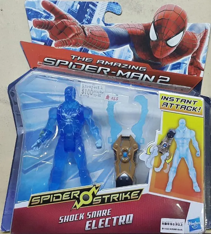 Hasbro 61096 蜘蛛俠2 決戰電魔 電魔 日版 B1102 Marvel The Amazing Spider-Man 2 Spider Strike Shock Snare Electro (Piu/Kw11-35) B30474252 1