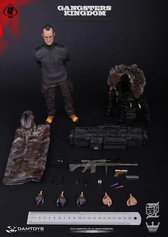 C1067-53 Damtoys 1/6 Gangsters Kingdom 黑幫王國 黑桃5 Spade 5 Figure 1