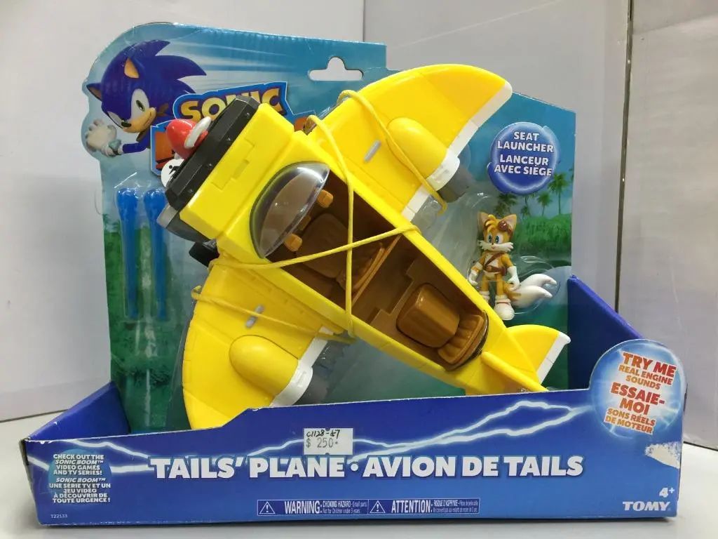 Tomy Sonic Boom 超音鼠 Tails' Plane Avion De Tails Articulated Vinyl Figure (T22133) (22133) (C1128-57) 1