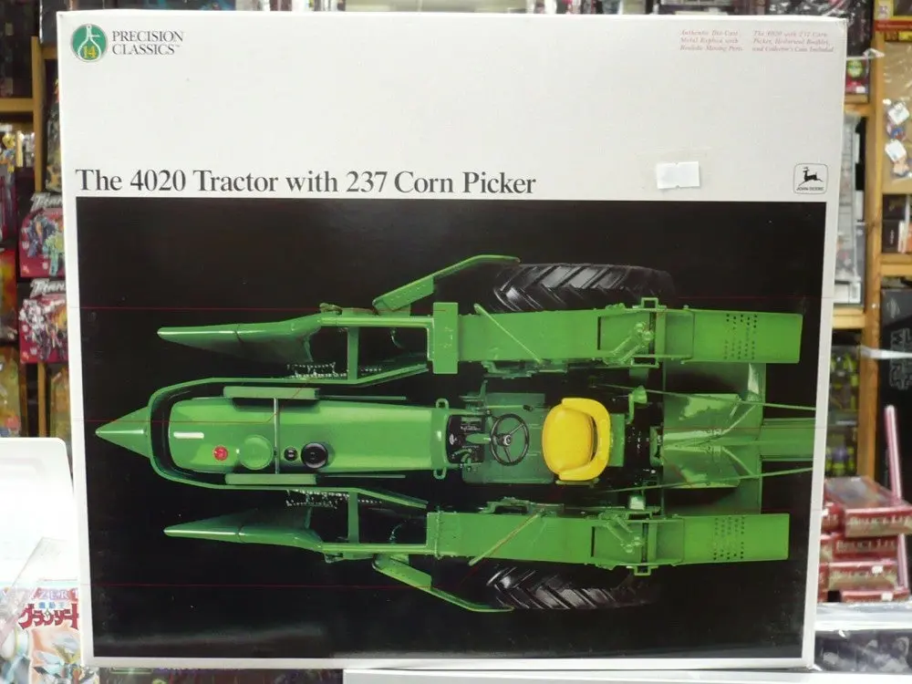 1/16 Ertl 5083 John Deere 4020 Tractor With 237 Corn Picker Diecast Model 合金 玉米撿取車 拖拉機 1