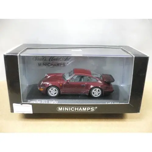 Minichamps 1/43 Porsche 911 Turbo 1990 Red Metallic (430 069106) (04445) (Buy) 1