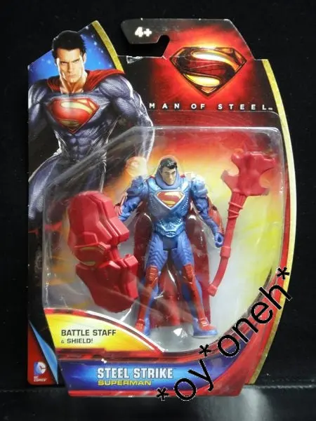 Mattel 超人 鋼鐵之軀 Dc Comics Superman Steel Strike Battle Staff And Shield Action Figure 25737 (Piu/Kw58-15) 1139902347 1