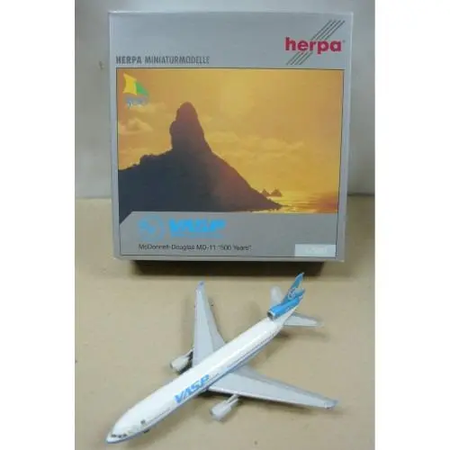 Herpa 1/500 Vasp Brazilian Airlines Mcdonnell-Douglas Md-11 "500 Years" Pp-Spk (506038) (Piu10) 1