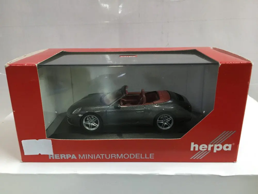 Herpa 1/43 Porsche 911 991 Carrera 4 Cabriolet Dunkelgrau Metallic Ckc36343 (Buy) 1