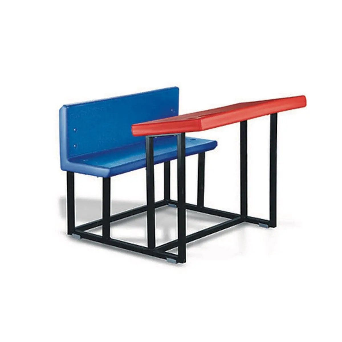 Ok Play Double Team Desk, Attached Chair And Table, Perfect For Home And School, Blue & Red, 5 To 10 Years 1
