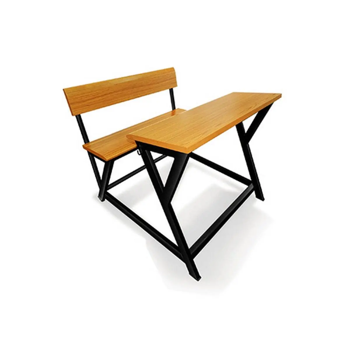 Ok Play Dual Desk, (Class Ix - Xii), Study Table, Chair & Table, Perfect For Home And School, Brown 1