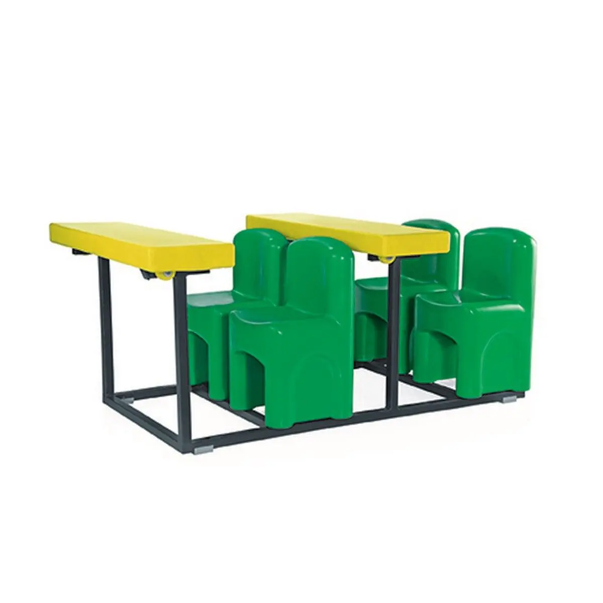 Ok Play Fabulous Four, Chair And Table, Perfect For Home And School, Yellow & Green, 2 To 4 Years 1