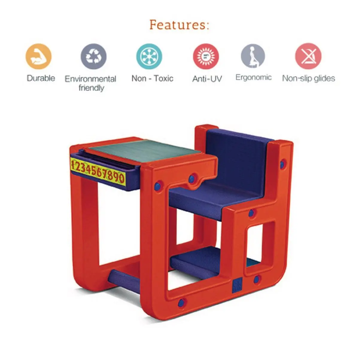 Ok Play Jack In The Box Single, Comfort And Safety For Two Kids, Perfect For Home And School, Red & Blue, 2 To 4 Years 2