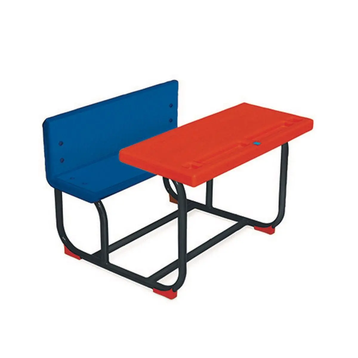 Ok Play Little Scholars, Desk‚ Chair Arrangement For 8 Children, Perfect For Home And School, Red & Blue, 5 To 10 Years 1