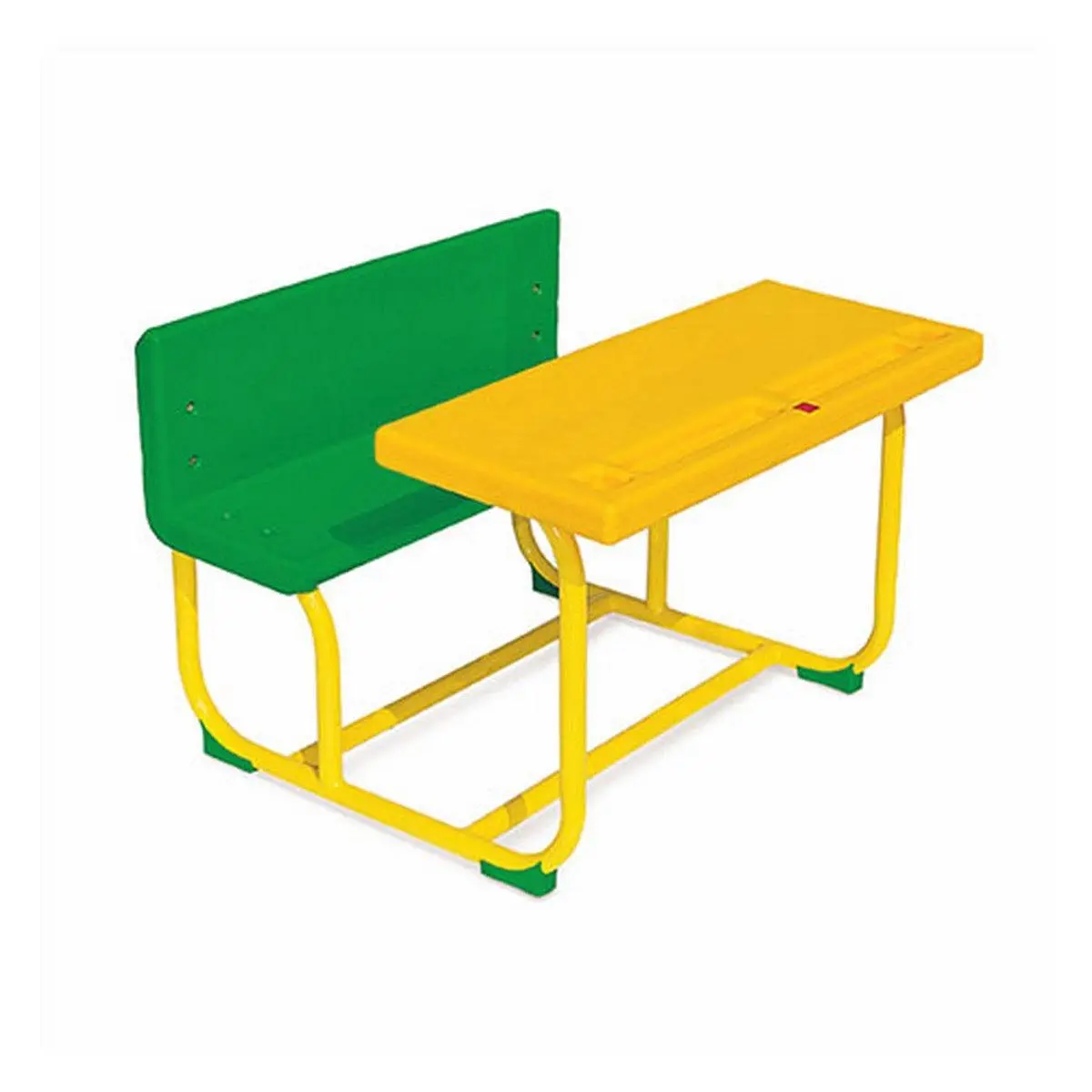 Ok Play Little Scholars, Desk Chair Arrangement For 8 Children, Perfect For Home And School, Yellow & Green, 5 To 10 Years 1