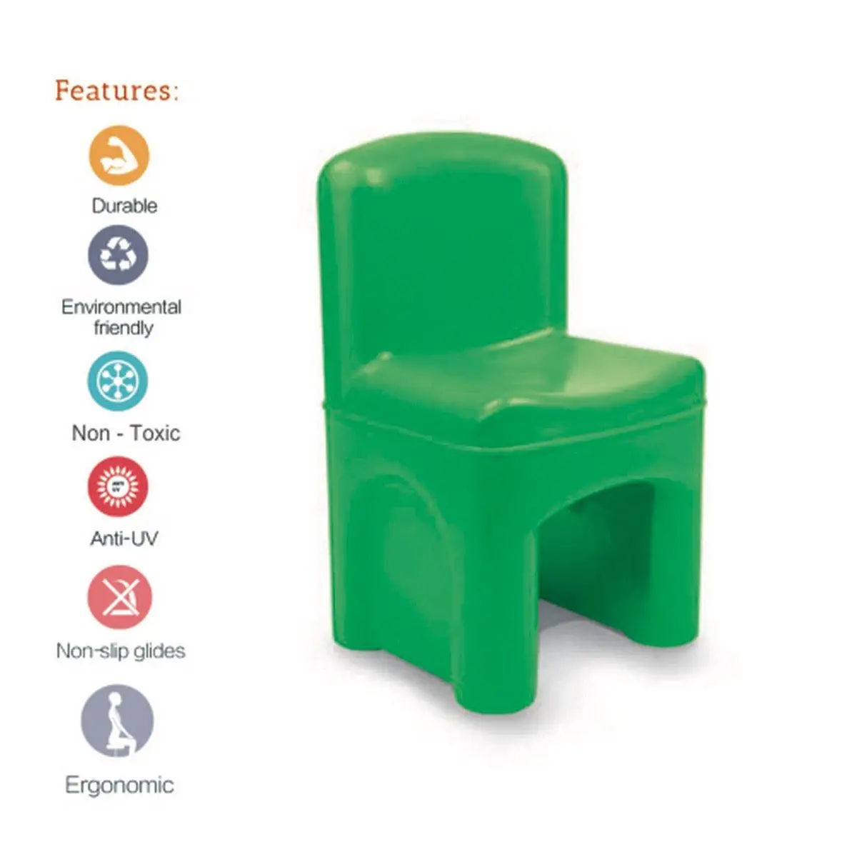 Ok Play Master Seat Chair For Little Kids, Perfect For Home And School, Green, 2 To 4 Years 2