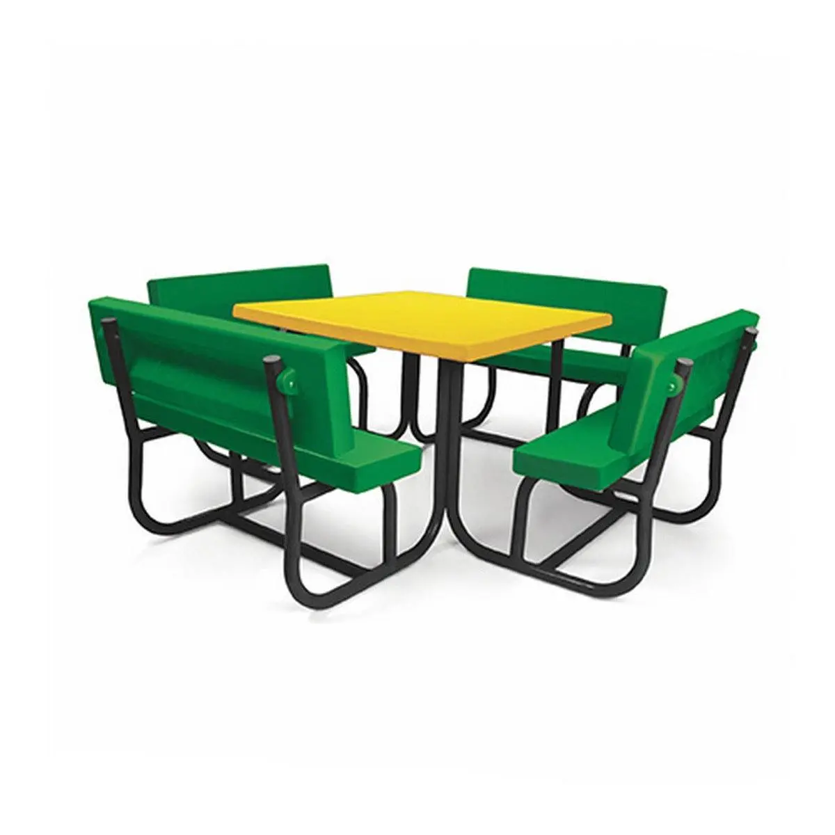 Ok Play Senior Coucil, Desk‚ Chair For 8 Childrens, Study Table Perfect For Home And School, Green & Yellow, 5 To 10 Years 1