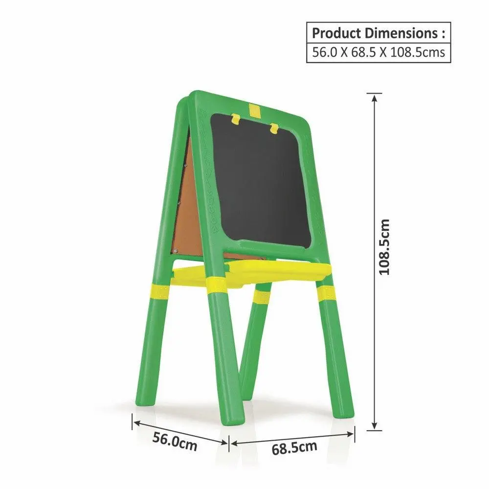 Ok Play The Easel Board, Display Easel, Easel For Kids Drawing & Writing, Green & Yellow, 2 To 4 Years 2