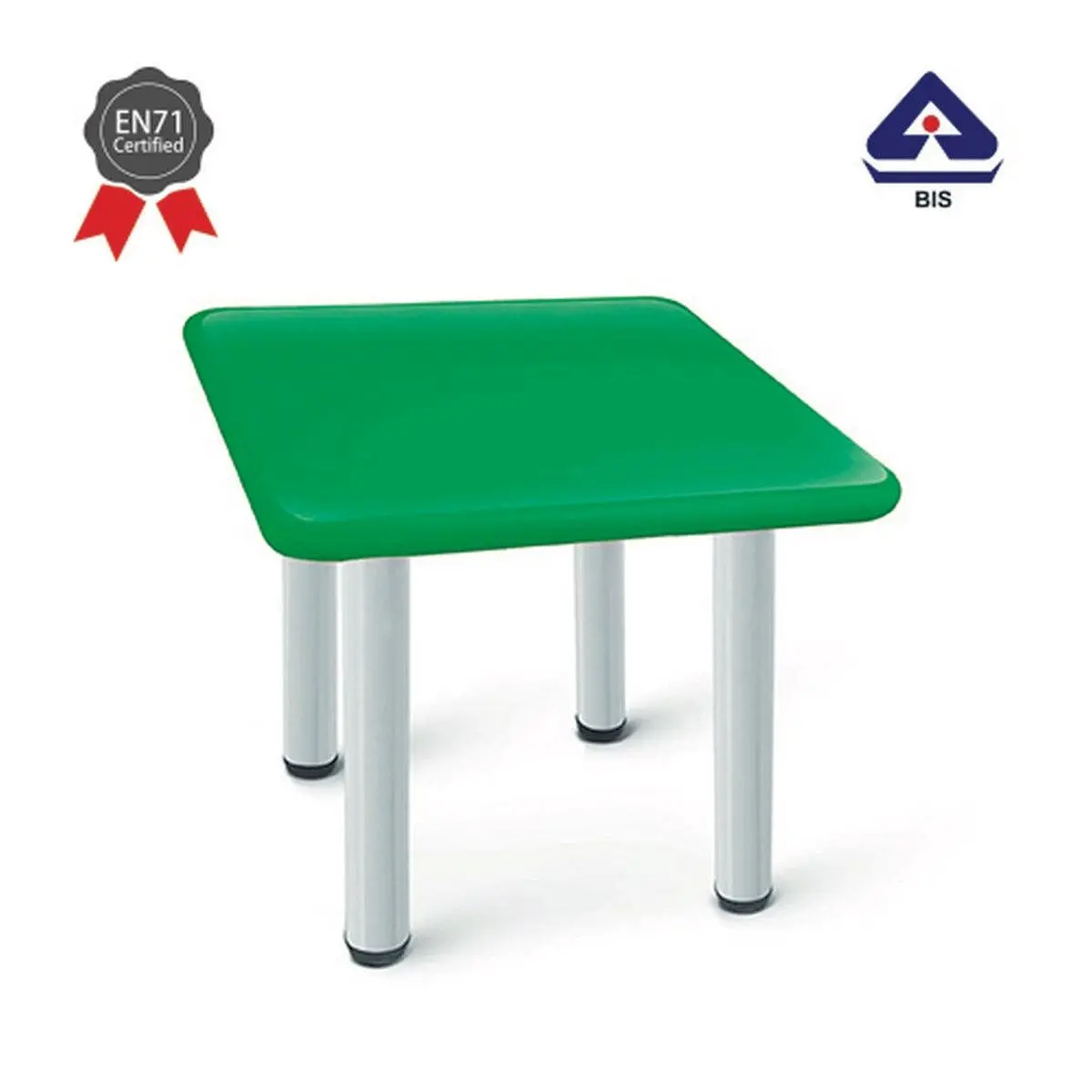 Ok Play Square Table, Smooth & Rounded Edges For Safety, Perfect For Home And School, Green, 2 To 4 Years 2