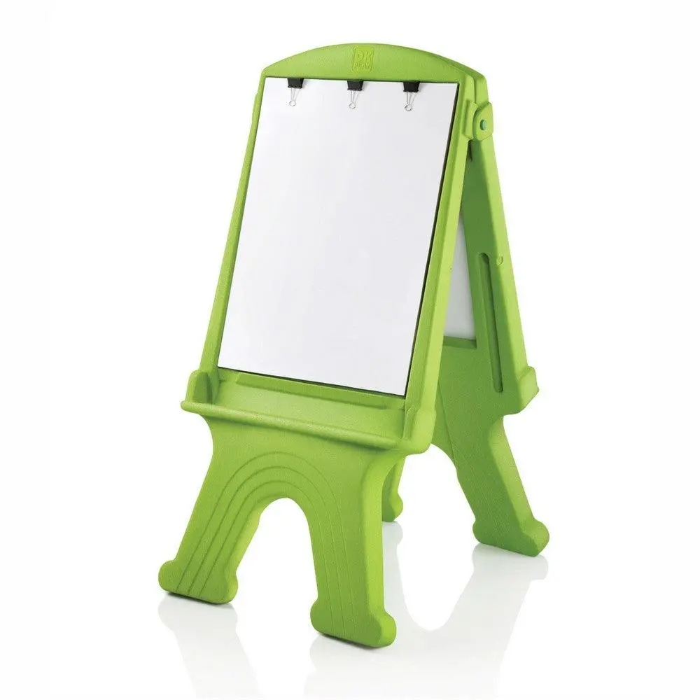 Ok Play Easel Grand, Display Easel, Easel For Kids Drawing & Writing, Perfect Plastic Board, Green, 5 To 10 Years 1