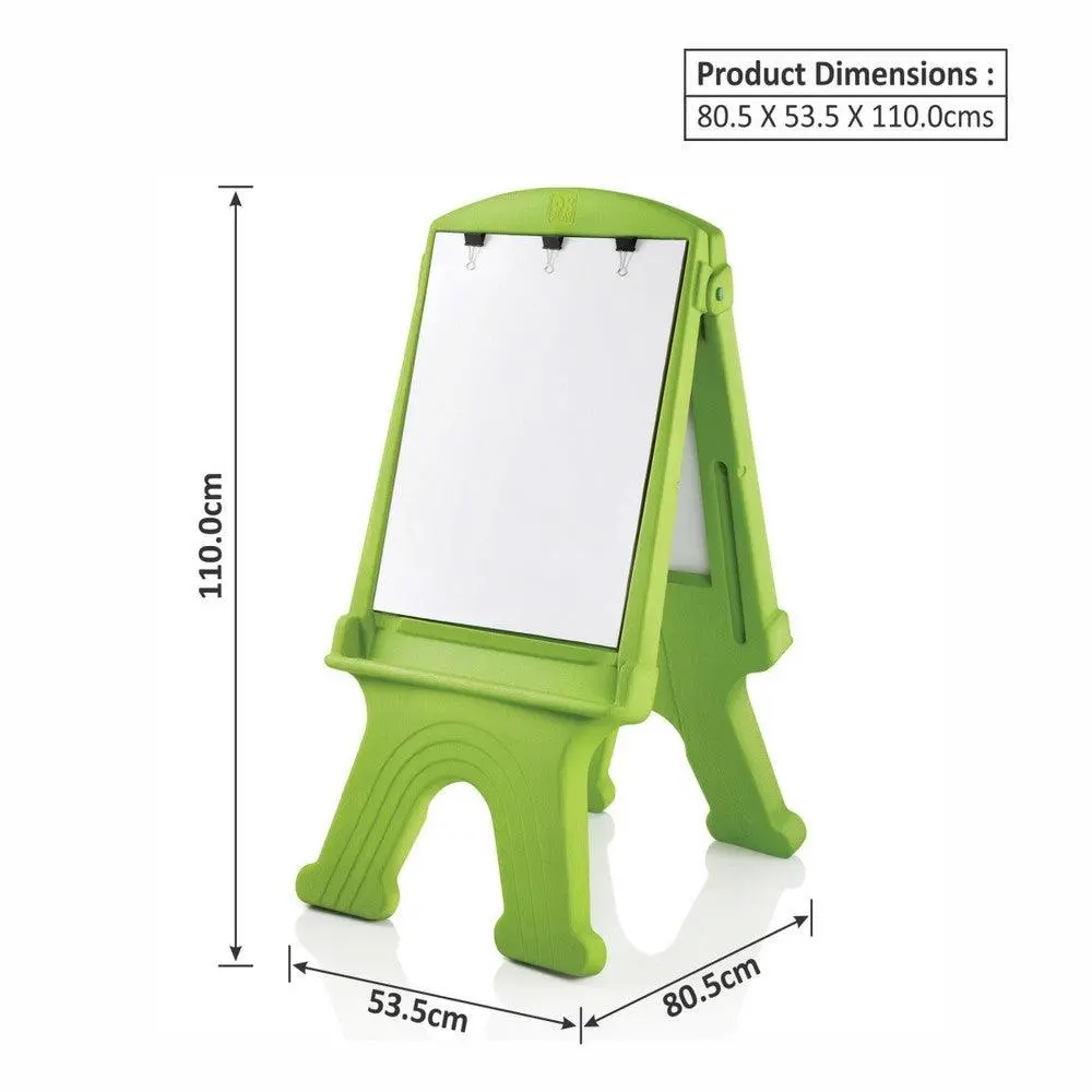 Ok Play Easel Grand, Display Easel, Easel For Kids Drawing & Writing, Perfect Plastic Board, Green, 5 To 10 Years 2
