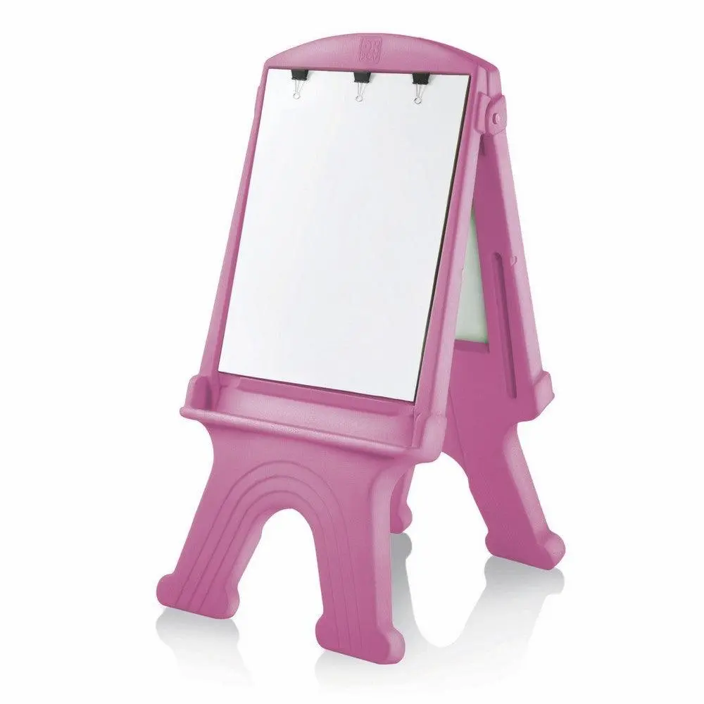 Ok Play Easel Grand, Display Easel, Easel For Kids Drawing & Writing, Perfect Plastic Board, Pink & White, 5 To 10 Years 1