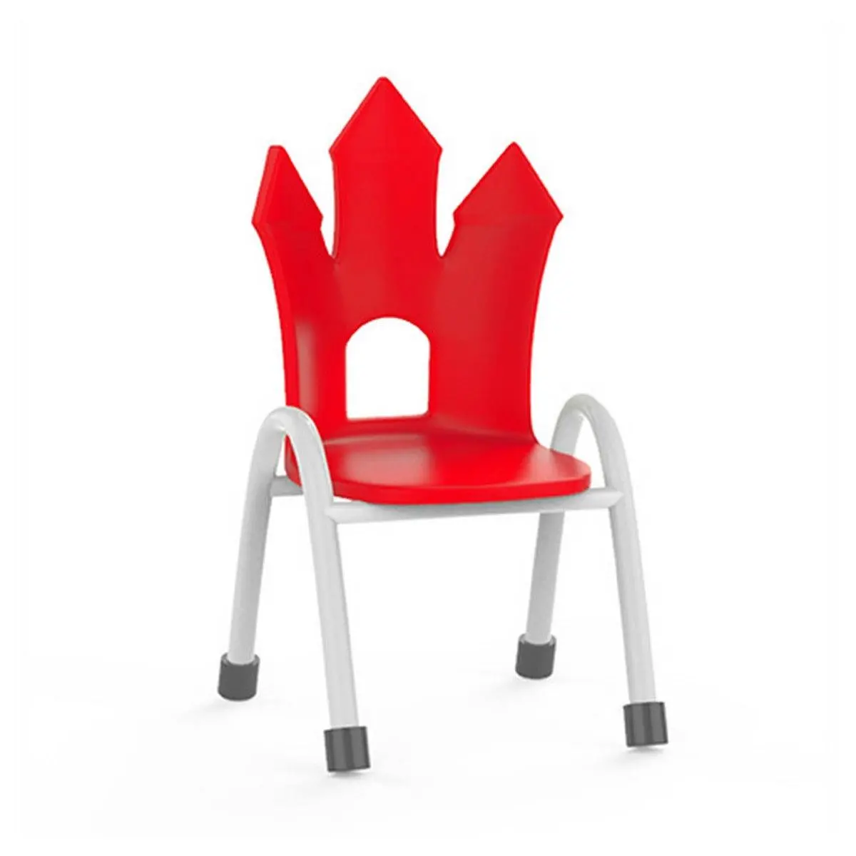Ok Play Castle Chair, Study Chair, Sturdy And Durable Chair, Plastic Chair, Perfect For Home, Creches And School, Red, 2 To 4 Years, Height 8 Inches 1