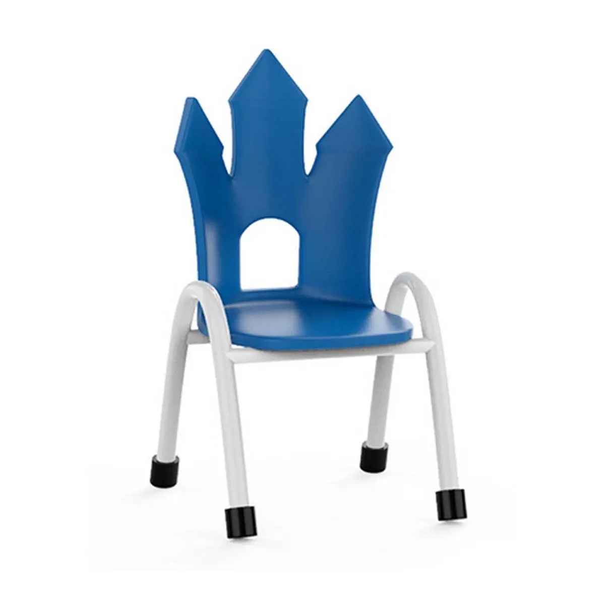 Ok Play Castle Chair, Study Chair, Sturdy And Durable Chair, Plastic Chair, Perfect For Home, Creches And School, Blue, 5 To 10 Years, Height 12 Inches 1