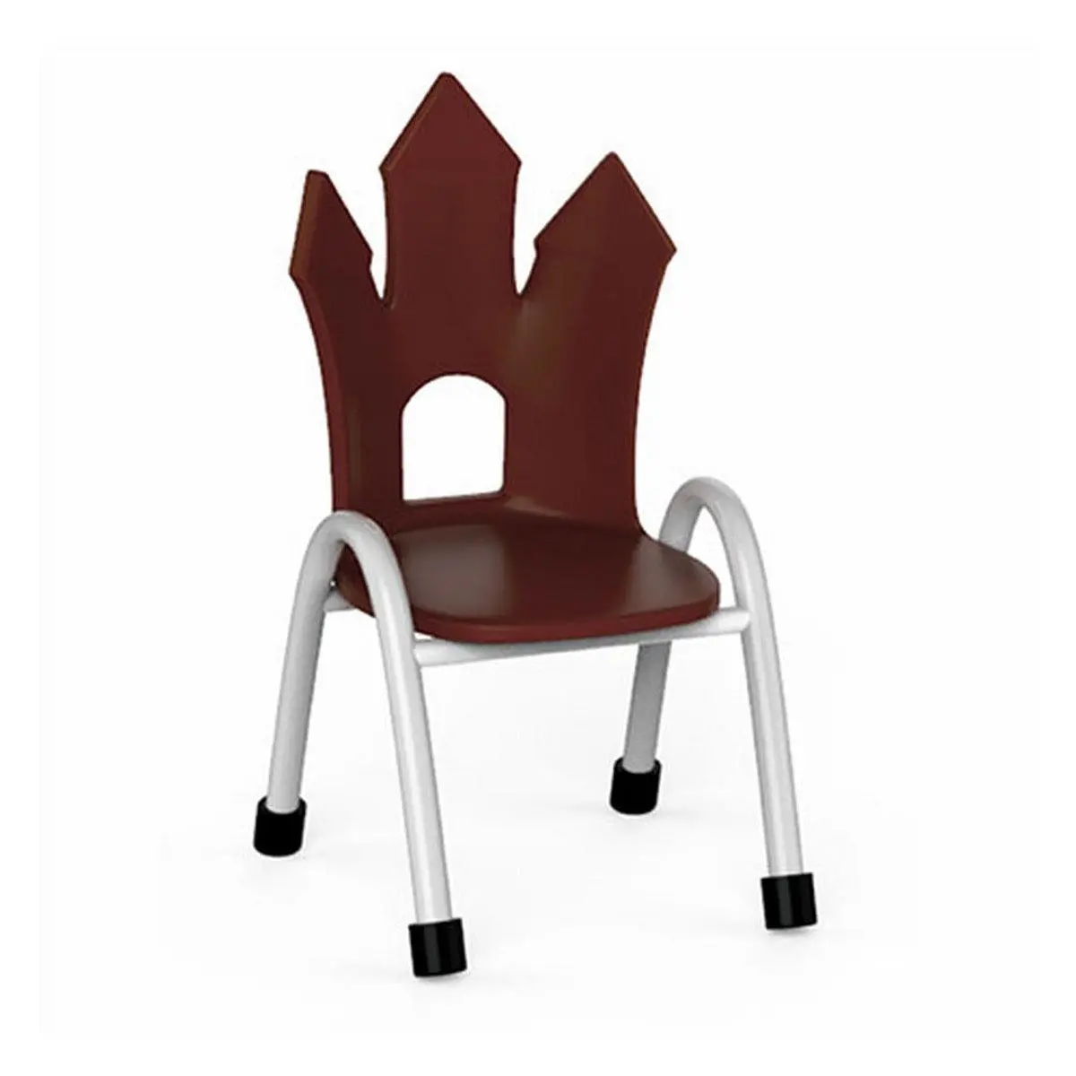 Ok Play Castle Chair, Study Chair, Sturdy And Durable Chair, Plastic Chair, Perfect For Home, Creches And School, Brown, 5 To 10 Years, Height 14 Inches 1