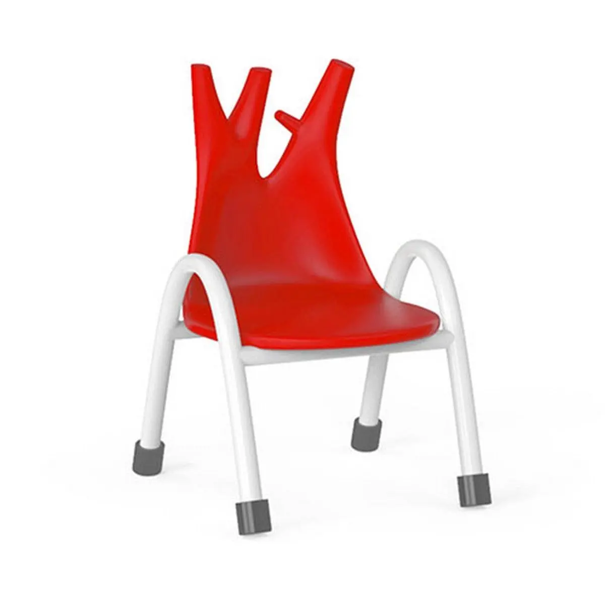 Ok Play Trunk Chair, Study Chair, Sturdy And Durable Chair, Plastic Chair, Perfect For Home, Creches And School, Red, 5 To 10 Years, Height 12 Inches 1