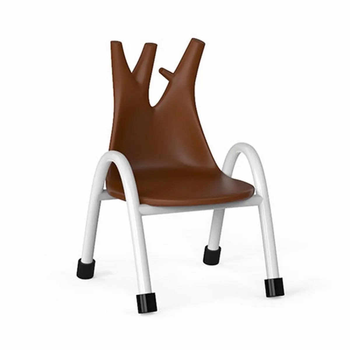 Ok Play Trunk Chair, Study Chair, Sturdy And Durable Chair, Plastic Chair, Perfect For Home, Creches And School, Brown, 5 To 10 Years, Height 12 Inches 1