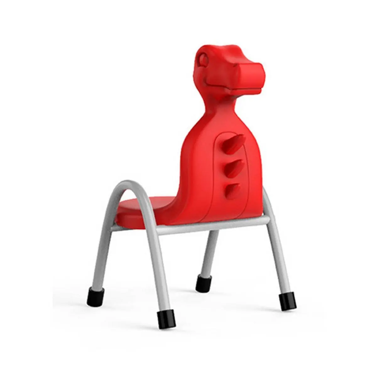 Ok Play Dino Chair, Study Chair, Sturdy And Durable Chair, Plastic Chair, Perfect For Home, Creches And School, Red, 5 To 10 Years, Height 12 Inches 1
