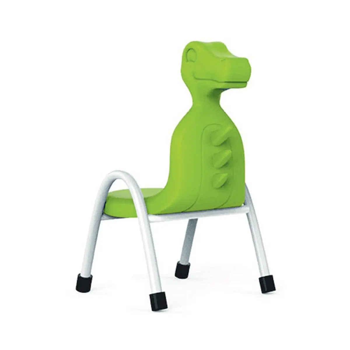 Ok Play Dino Chair, Study Chair, Sturdy And Durable Chair, Plastic Chair, Perfect For Home, Creches And School, Green, 5 To 10 Years, Height 14 Inches 1
