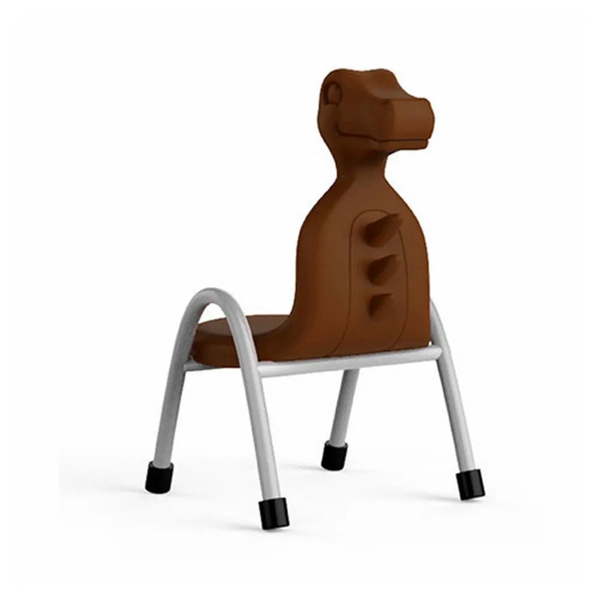 Ok Play Dino Chair, Study Chair, Sturdy And Durable Chair, Plastic Chair, Perfect For Home, Creches And School, Brown, 5 To 10 Years, Height 14 Inches 1