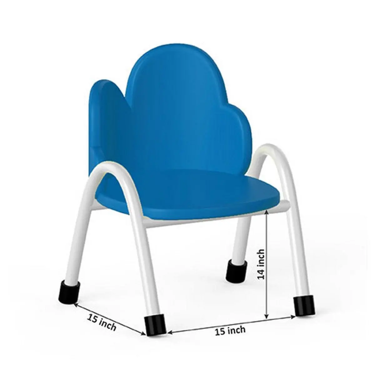 Ok Play Cloud Chair, Study Chair, Sturdy And Durable Chair, Plastic Chair, Perfect For Home, Creches And School, Blue, 5 To 10 Years, Height 14 Inches 2