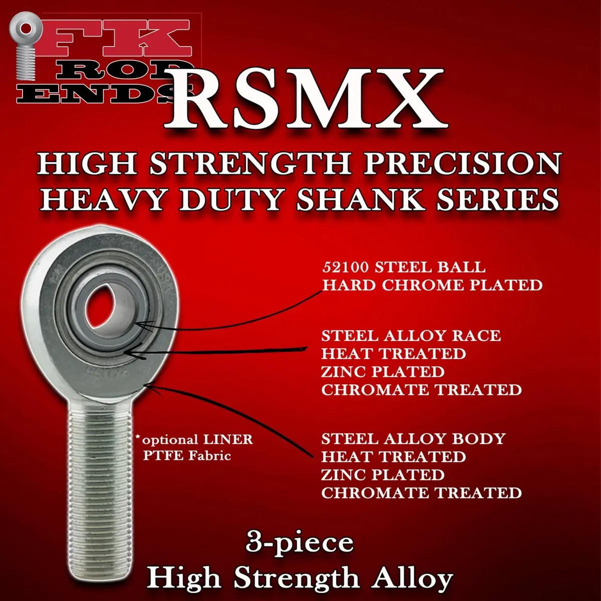Fk Rsmx10-8T-F1 High-Strength Rod Ends 1