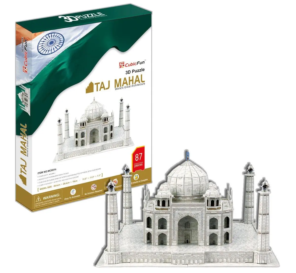 Frank Cubic Fun - Taj Mahal (India) 3D Puzzle 1