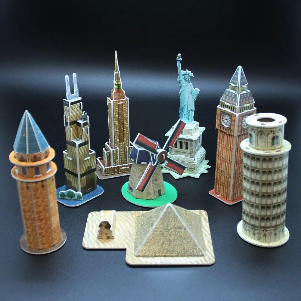 Frank Cubic Fun Mini Architecture Series 4 3D Puzzles 2