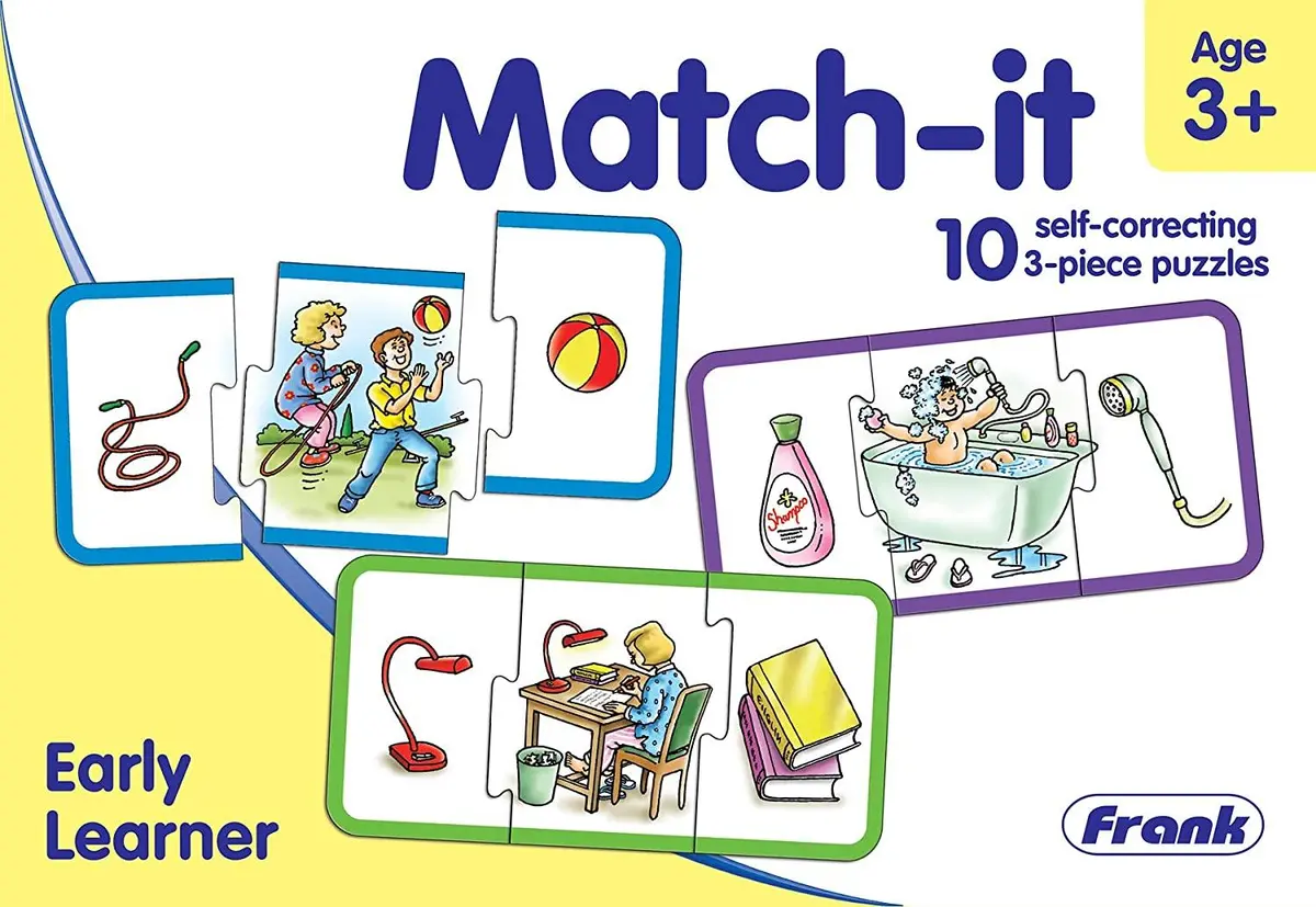 Frank Match-It - Early Learner 10 Self-Correcting 3-Piece Puzzles 1